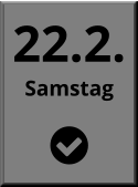 22.2. Samstag  